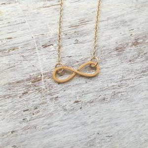 Infinity Necklace, Gold Necklace, Gold Infinity,..