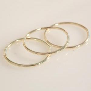 Knuckle Ring, Stacking Rings, Thin Ring, Gold..
