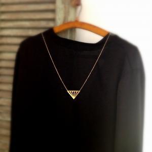 Gold necklace, geometric necklace, ..