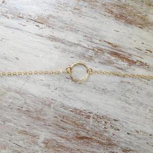 Gold Necklace, Circle Necklace, Everyday Necklace,..