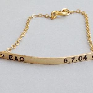Nameplate bracelet, personalized ba..