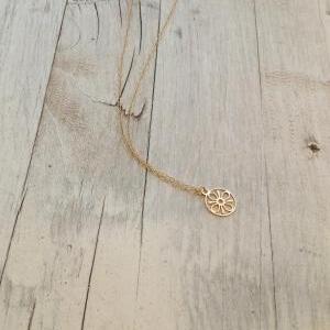 Gold necklace, tiny gold necklace, ..