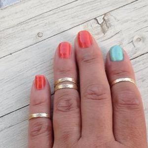 Set Of 2 Rings, Above Knuckle Rings, Gold Filled..