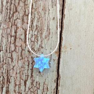 gold necklace, opal star necklace, ..