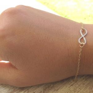 Gold Bracelet, Infinity Bracelet,infinity Jewelry,..