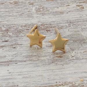 Gold Earrings, Star Earrings, Simple Gold Earring,..