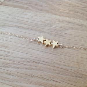 Star Necklace, Gold Necklace, Star Bead, Simple..