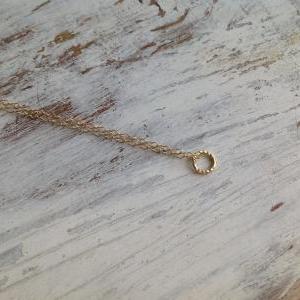 gold necklace, gold circle necklace..