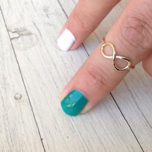 Infinity Ring, Above Knuckle Ring, Gold Infinity..