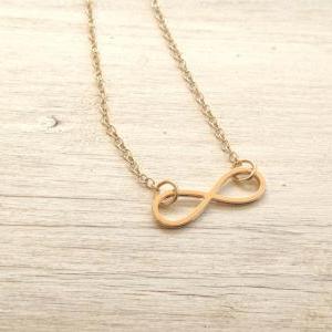 Infinity Necklace, Gold Necklace, Simple Necklace,..