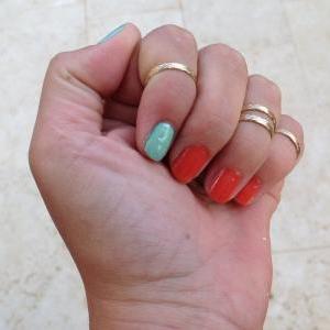 Stacking Ring Set, Knuckle Rings, Gold Knuckle..