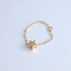 Gold Star Chain Bracelet, Jewelry