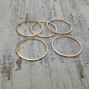 4 Gold Rings, Gold Ring, Stacking Rings, Stacking..