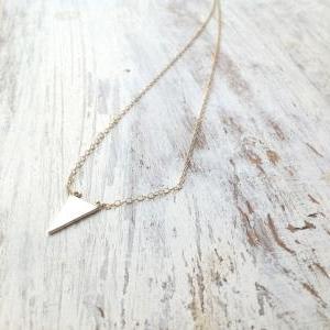 Triangle Gold Necklace, Gold Necklace, Small Gold..