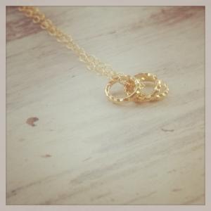 Gold Necklace, Gold Circle Necklace, Friendship..