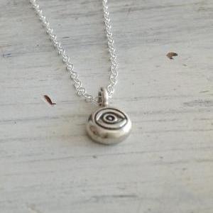 Evil Eye Necklace, Sterling Silver Necklace, Luck..