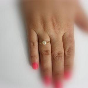 Gold Chain Ring, Chain Ring, Bridesmaid Ring, Tiny..