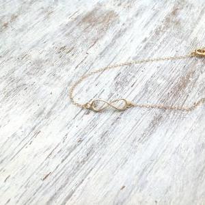 Gold Anklet, Infinity Anklet, Simple, Infinity..
