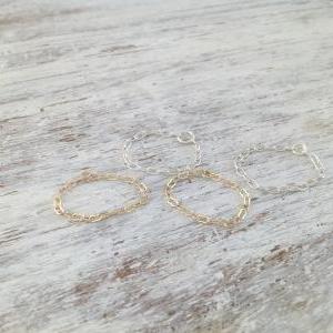 Knuckle Ring, Thin Ring, Silver And Gold, Knuckle..