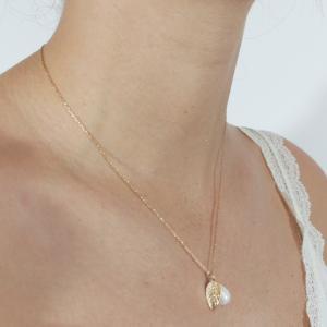Gold Necklace, Pearl Necklace, Unique Necklace,..