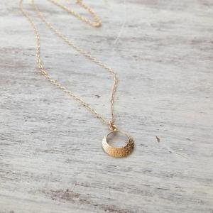 -gold Necklace, Gold Ring Necklace, Tiny Gold..