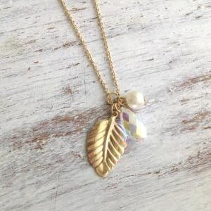 Gold necklace, classic jewelry,pear..