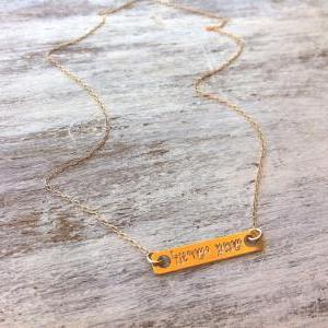 Jewish Gold Plated Bar Lucky Charm ..