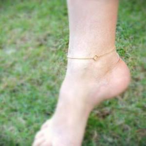 Anklet, gold bracelet anklet, simpl..