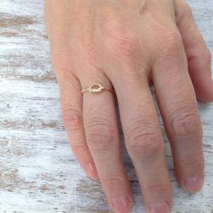 Knot Ring, Gold Ring, Knot Knuckle Ring, Above..