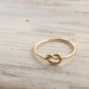 Knot Ring, Gold Ring, Knot Knuckle Ring, Above..