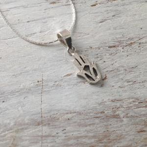 Silver Necklace, Silver Hamsa Necklace, Hamsa..