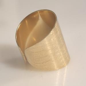 Gold Ring, Wide Ring, Wide Band Ring, Statement..