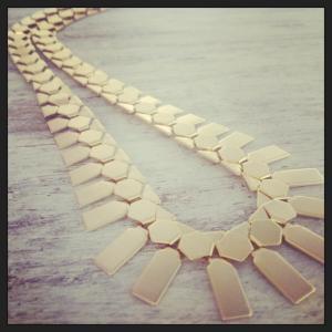 Gold necklace, statement necklace, ..