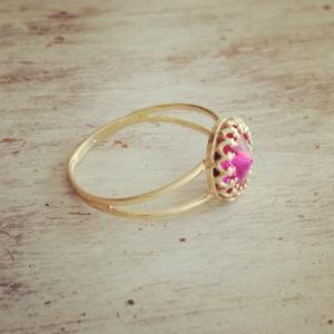 Gold Ring,pink Ring, Stacking Ring, Vintage Ring,..
