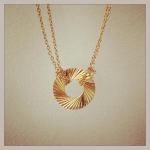 - Gold Necklace, Gold Circle Necklace, Friendship..
