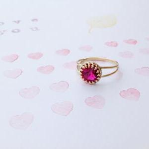 Gold Ring,pink Ring, Stacking Ring,..