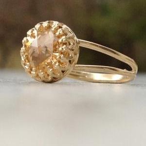 Gold Ring, Birthstone Ring, Gemstone Ring, Topaz..