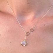 gold neckalce, lariat necklace, infinity gold necklace, delicate necklace, infinity necklace, gold circle necklace 016