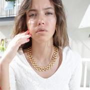Gold necklace, statement necklace, gold link necklace, evening jewelry, chunky chain necklace, chunky necklace 4404
