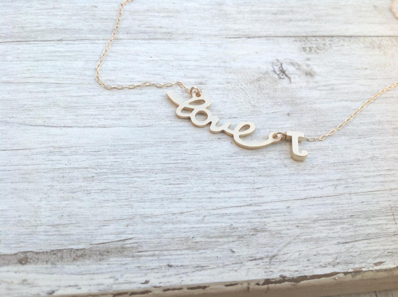 Initial necklace, gold initial charm necklace,letter necklace, personalized necklace, monogram necklace, 1bridesmaid A543
