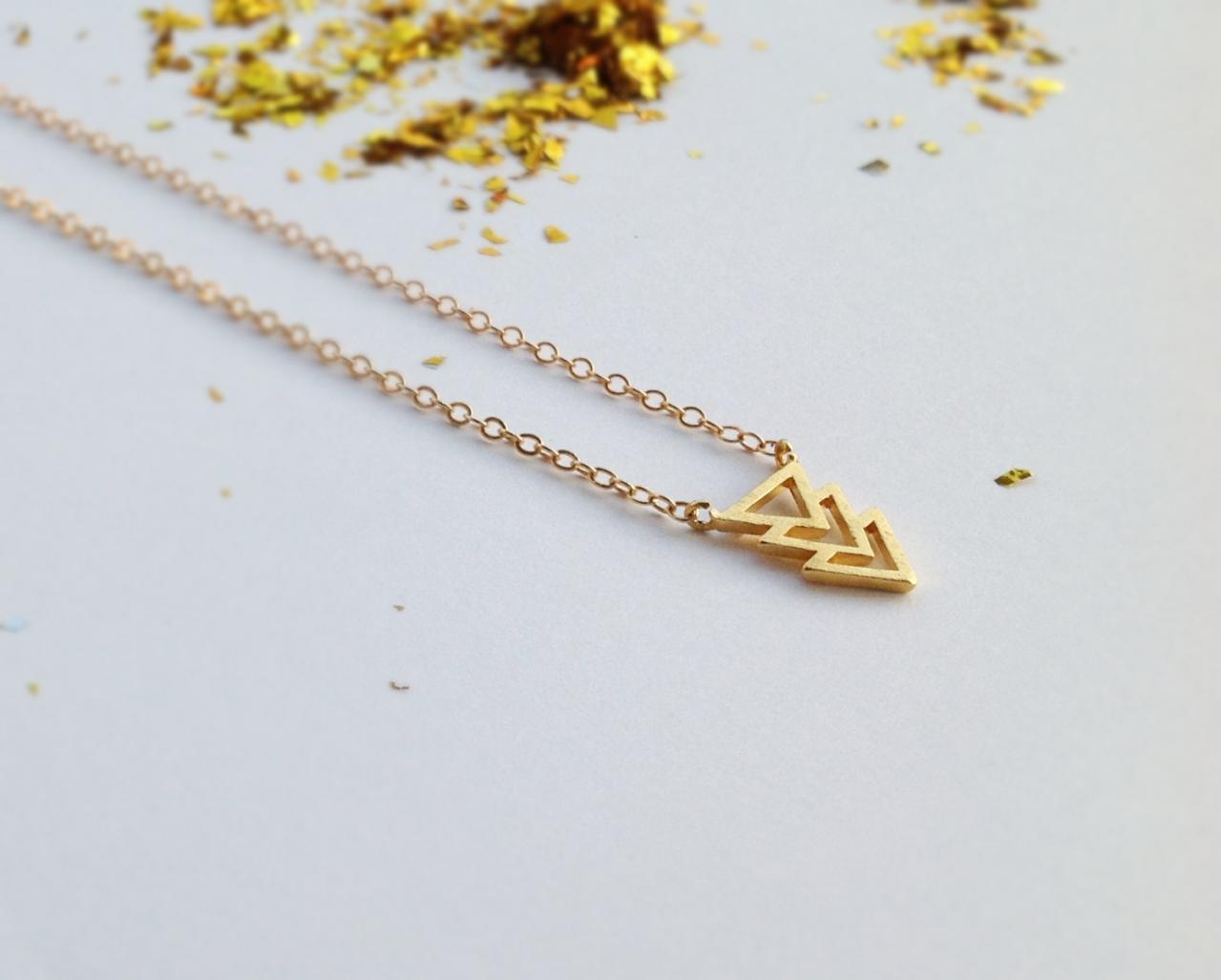 Gold Necklace, Arrow Necklace, Gold Arrow Necklace, Dainty Necklace, Everyday Necklace,1 Gift For Her - 801