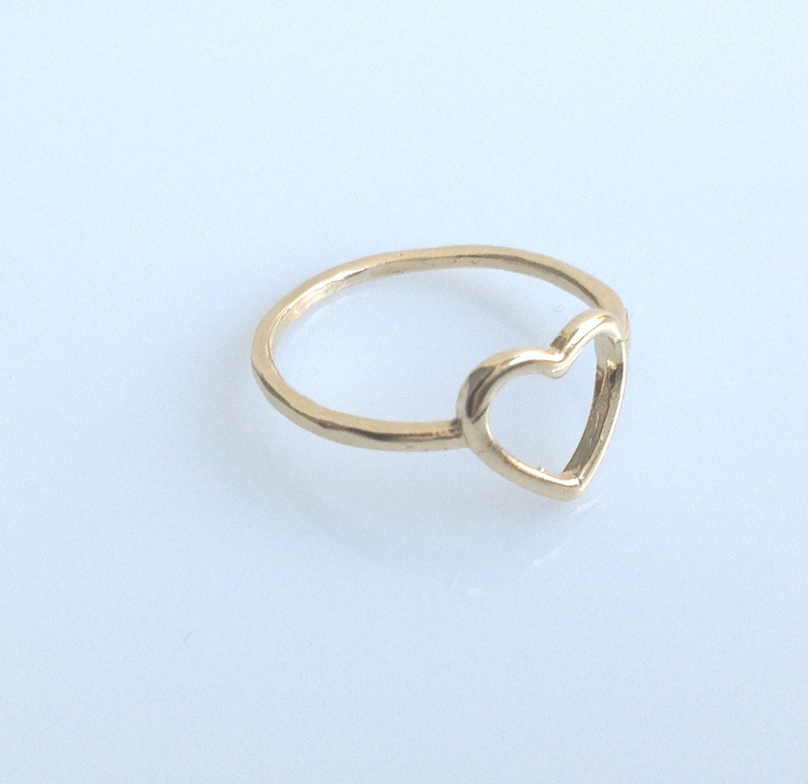 Gold Filled Ring, Heart Ring,knuckle Ring, Gold Ring, Love Ring, Small Gold Ring, Thin Rings, A603