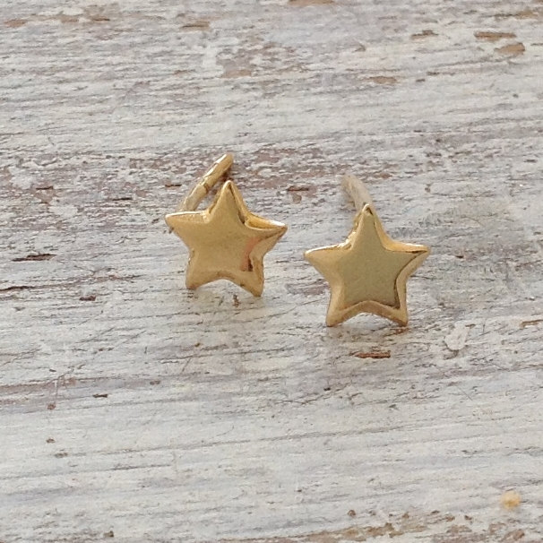 Gold Earrings, Star Earrings, Simple Gold Earring, Star Stud Earrings, Everyday Earrings, Tiny Earrings - F3