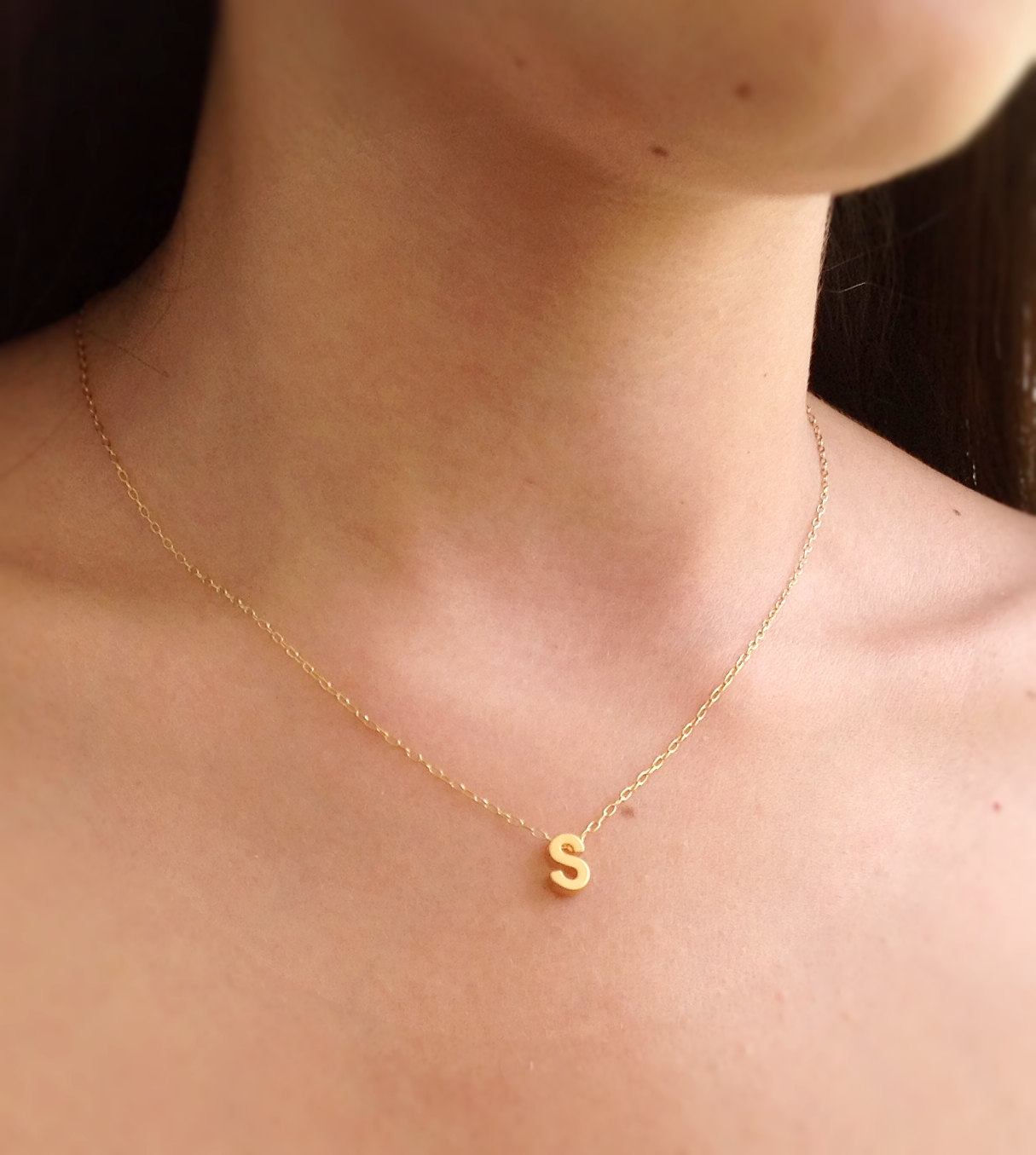 Initial Necklace, Letter Necklace, Gold Necklace, Personalized Necklace, Gold Filled Initial Necklace, Name Necklace, Monogram Necklace 505
