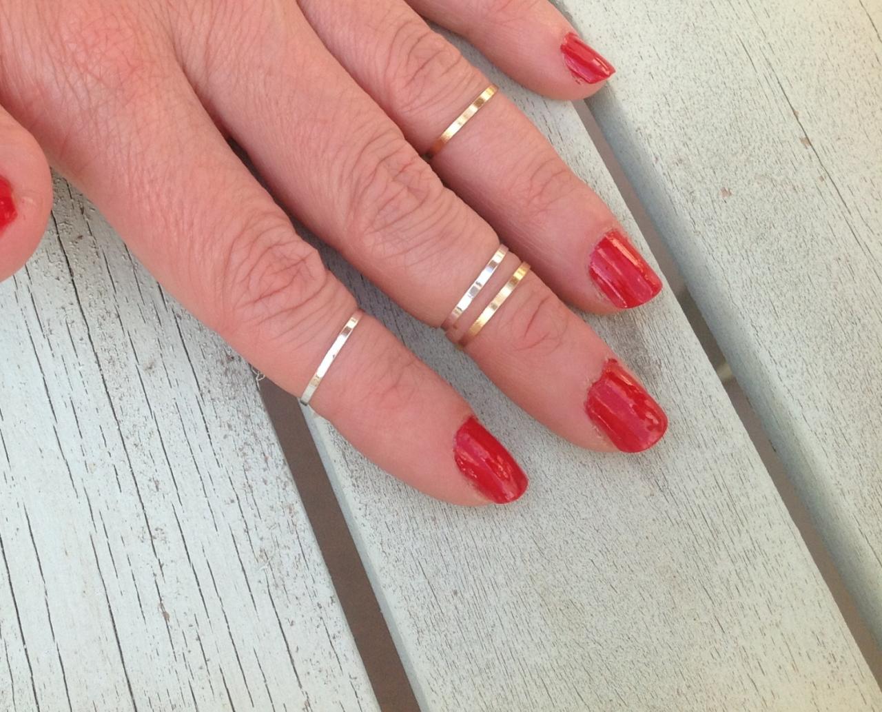 Knuckle Ring, Above Knuckle Rings, Stacking Rings, Gold Knuckle Rings ...