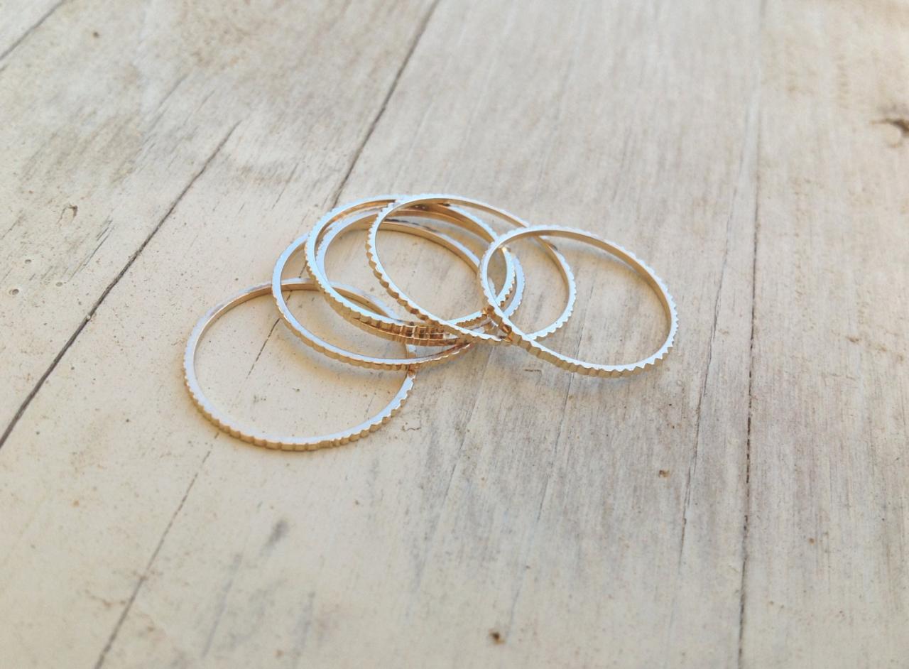 5 Gold Rings, Gold Ring, Thin Rings, Stacking Rings, Stacking Gold Rings, Thin Ring, Tiny Ring, Gold Stacking Rings, Simple Gold Ring - Rr22