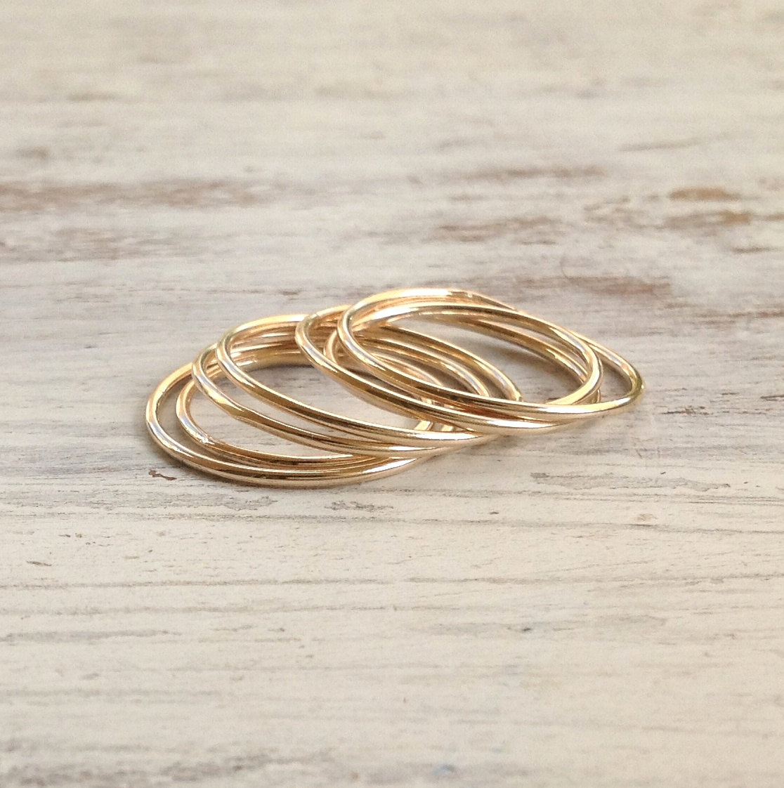 Knuckle Ring, Stacking Rings, Thin Ring, Gold Knuckle Ring, Simple Ring, Smooth Ring - 1001