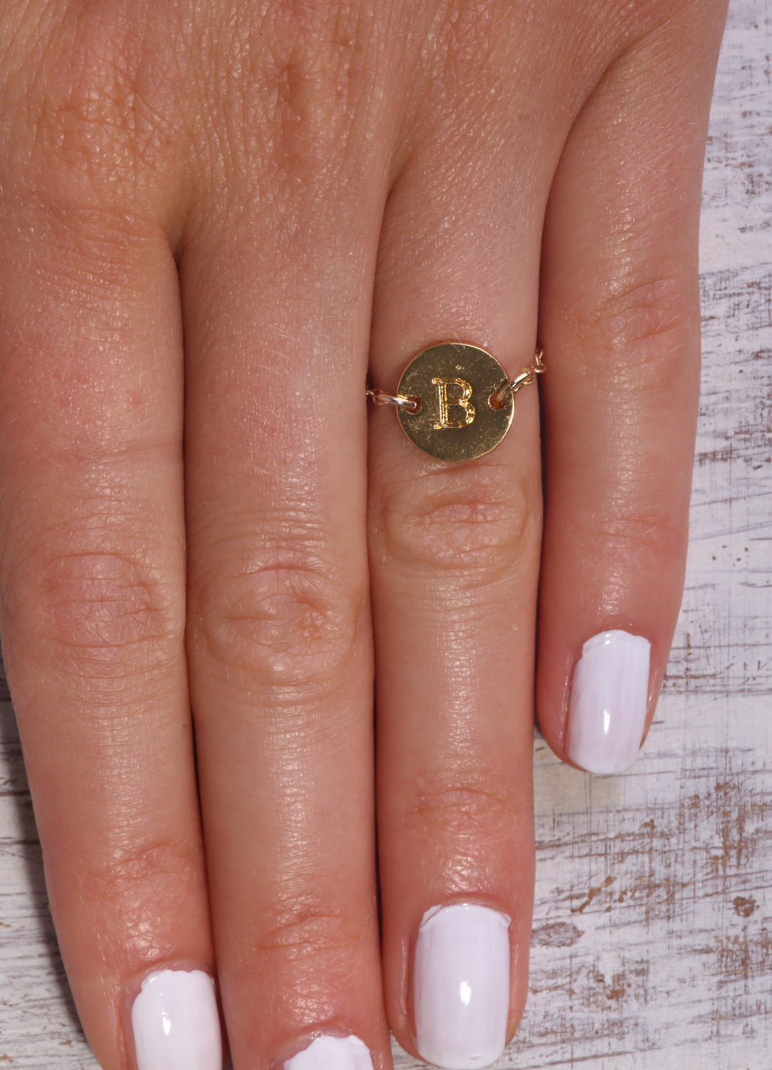 Initial ring, personalize ring, gold ring, letterring, friendship ring, custom initial ring