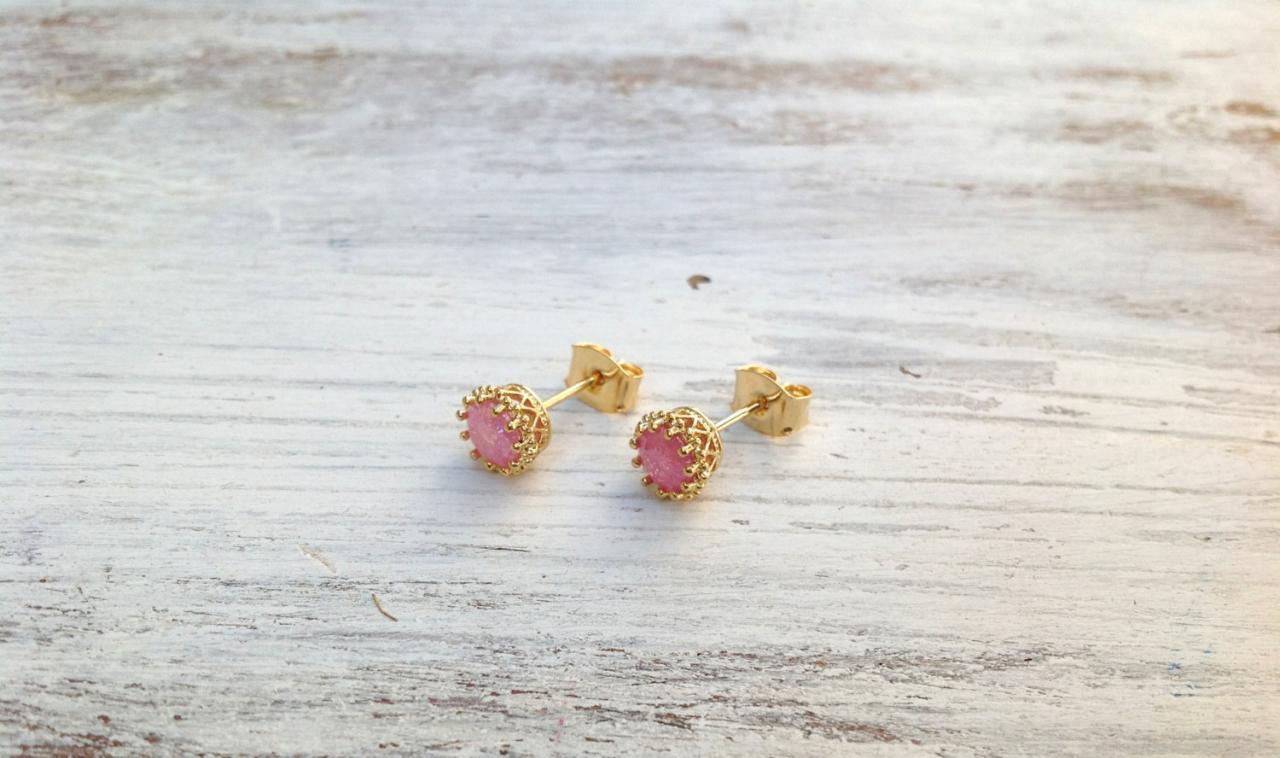 Gold Earrings, Stud Earings, Swarovski Stud Earring,classic Earrings ...