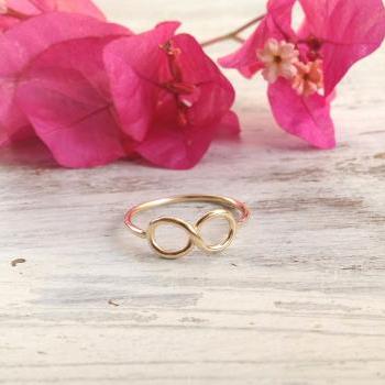 Infinity ring, infinity knot, gold ring, infinity knot ring, above knuckle ring, knuckle ring - 1002